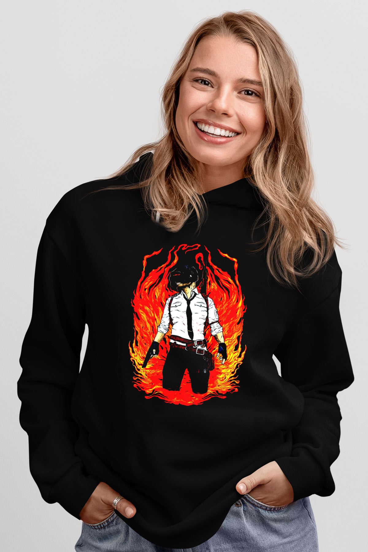 PUBG Siyah Unisex Hoodie