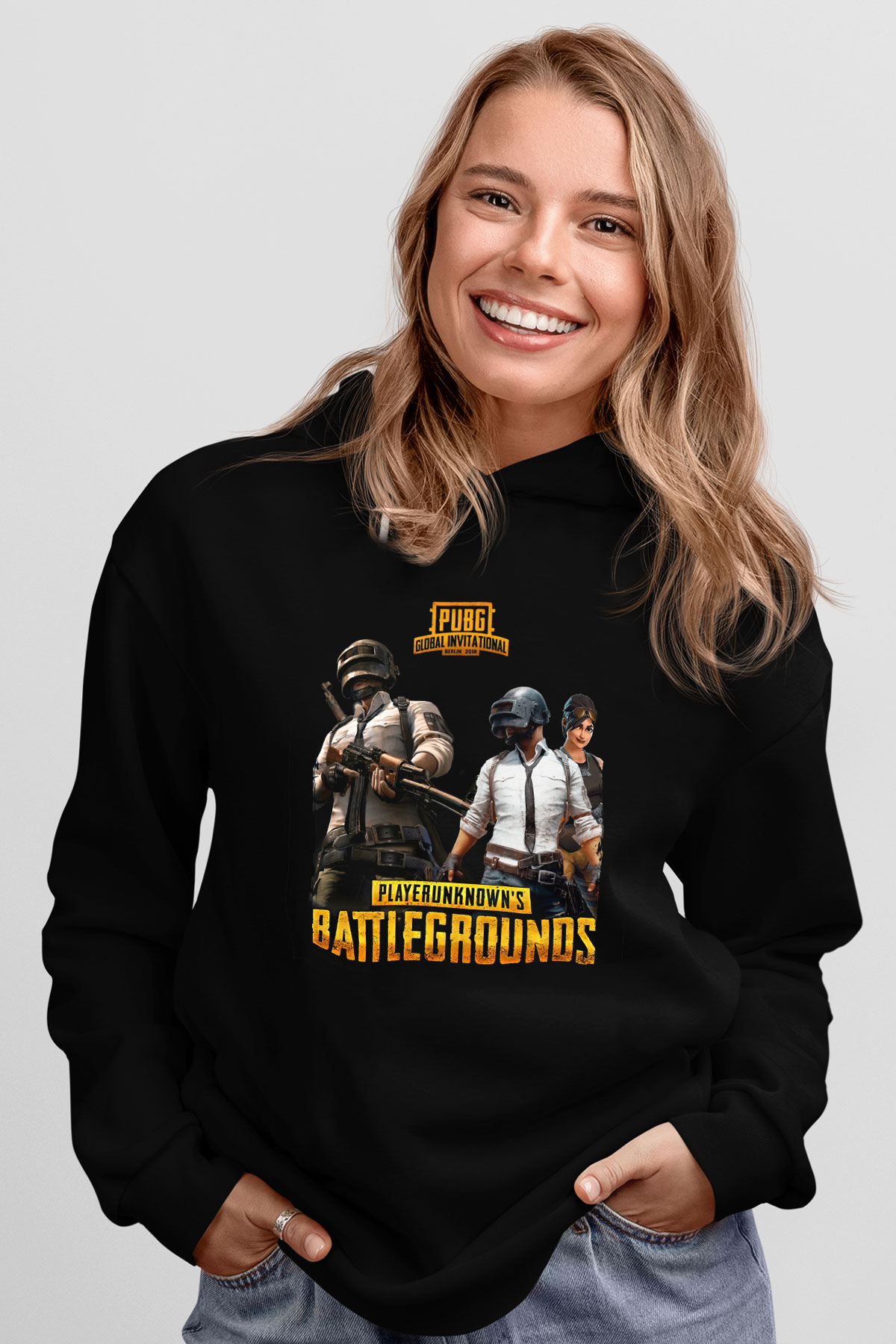 PUBG Siyah Unisex Hoodie