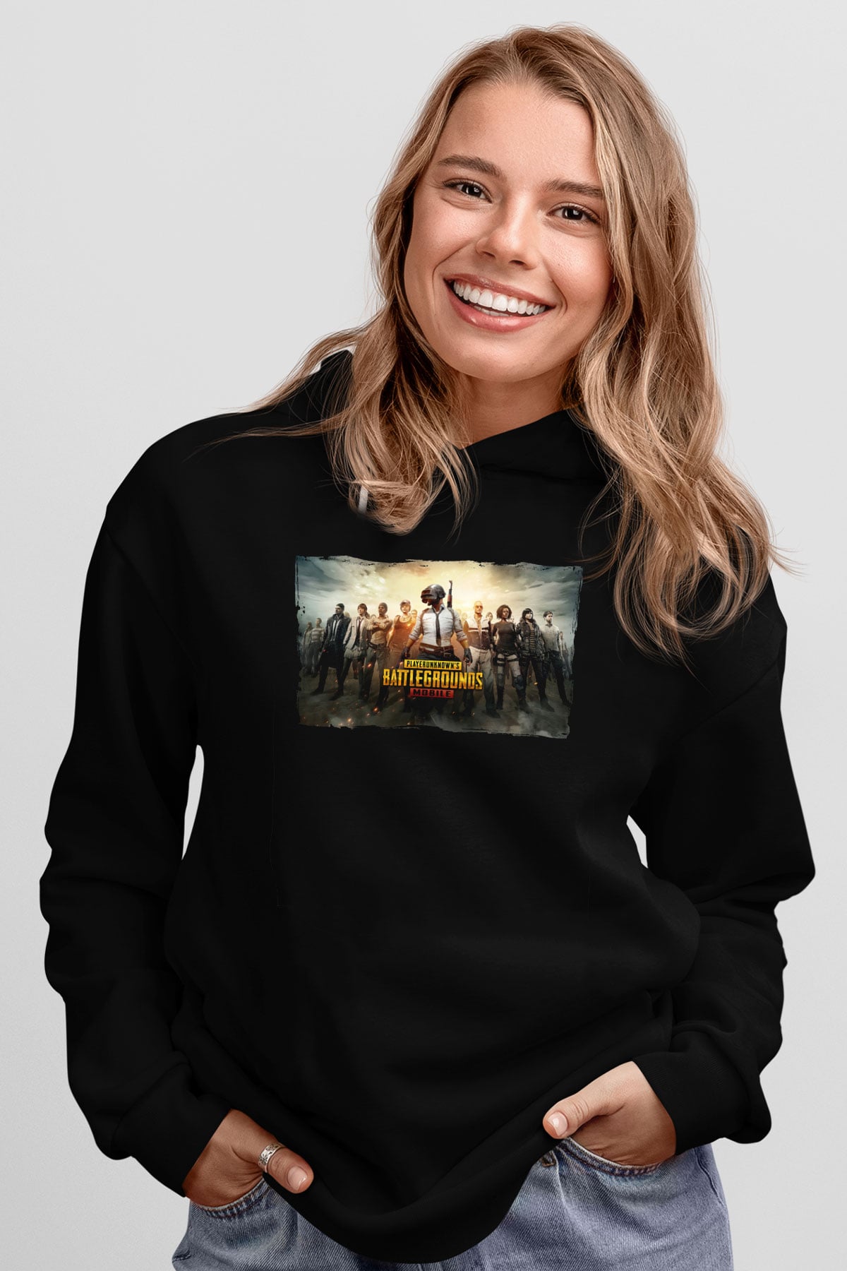 PUBG Siyah Unisex Hoodie