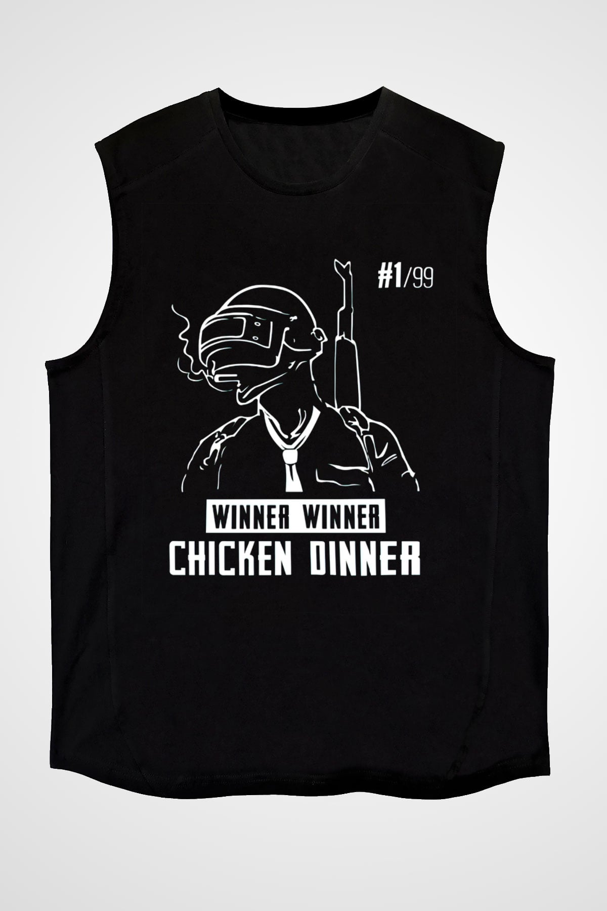PUBG Siyah Unisex Kolsuz Tişört