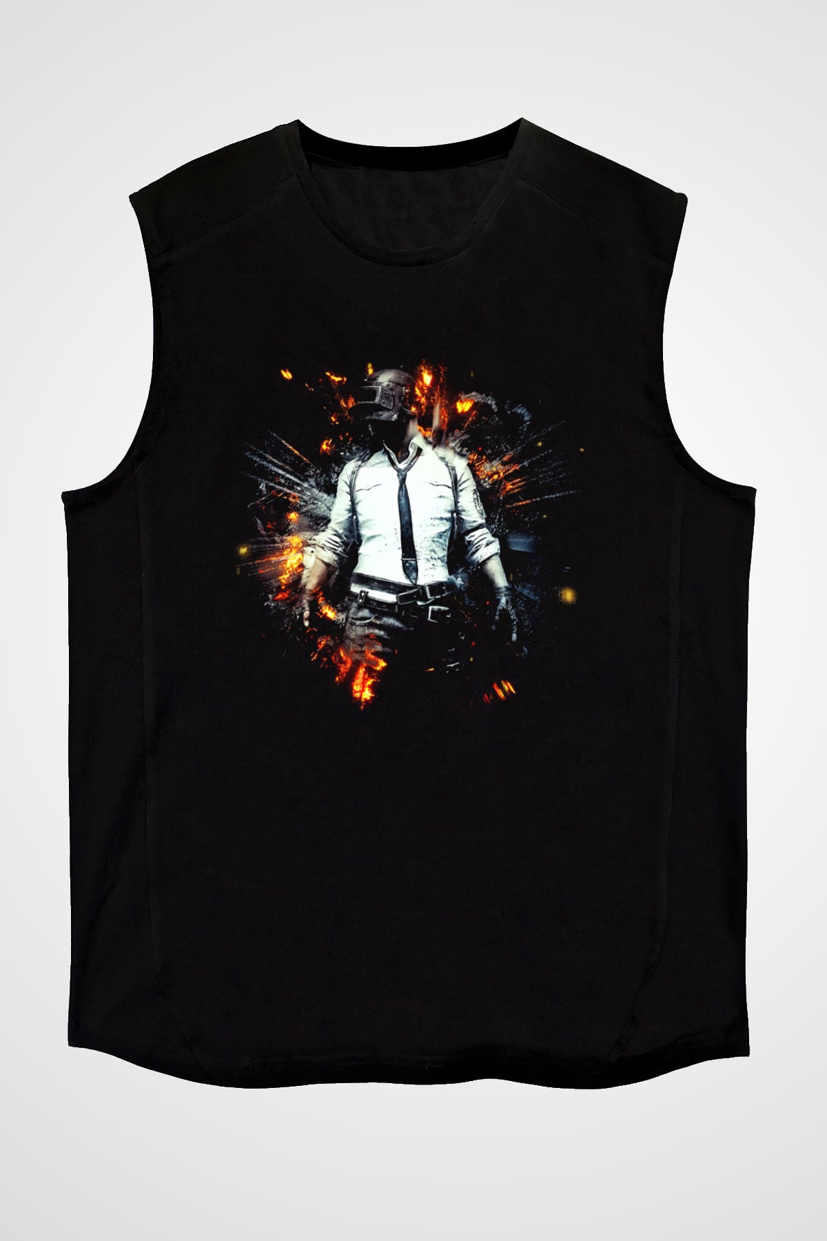 PUBG Siyah Unisex Kolsuz Tişört