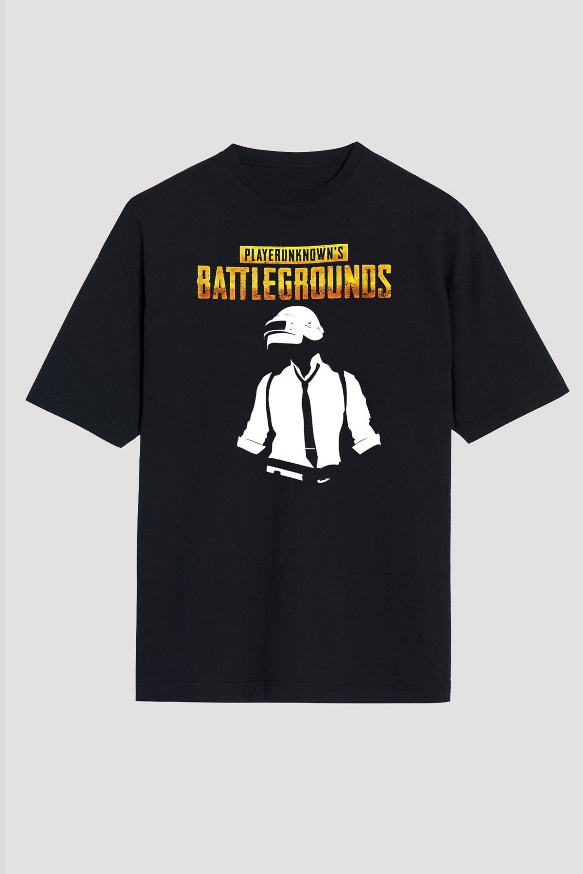 PUBG Siyah Unisex Oversize Tişört T-Shirt