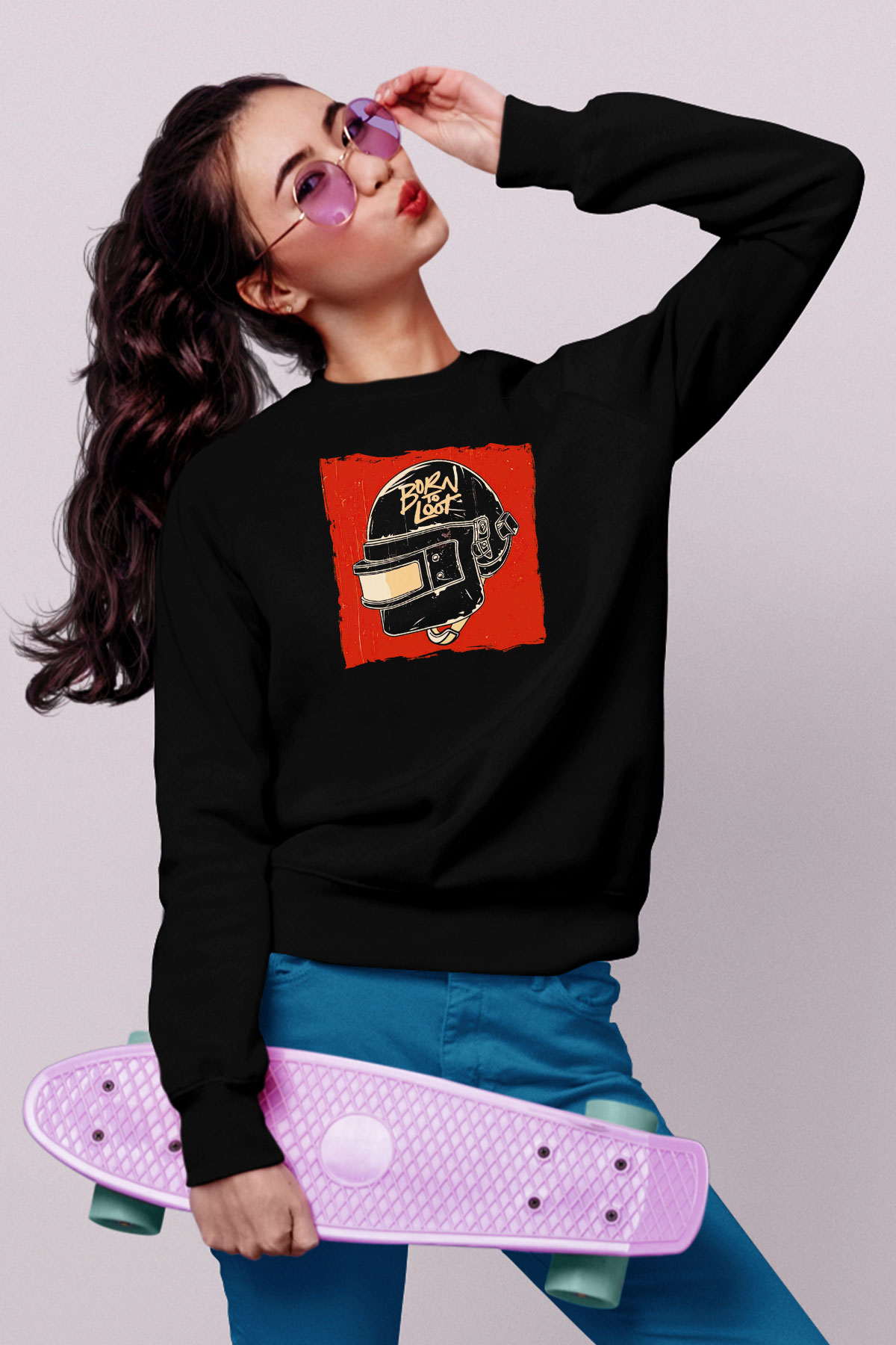 PUBG Siyah Unisex Sweatshirt