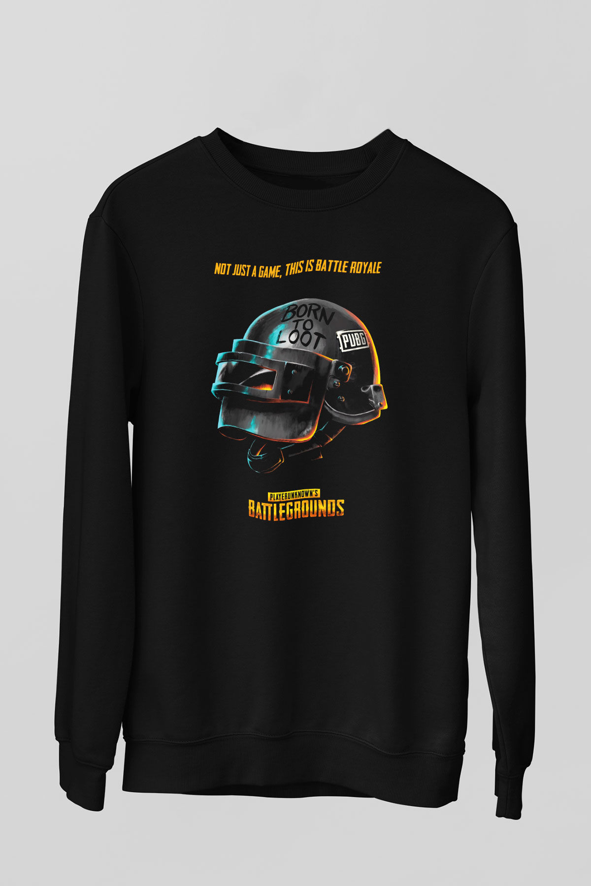 PUBG Siyah Unisex Sweatshirt