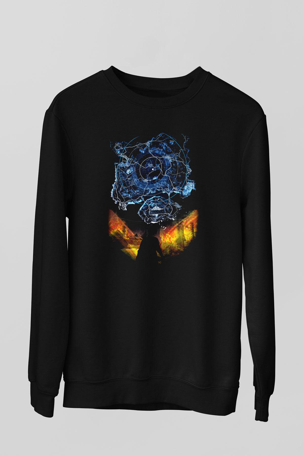 PUBG Siyah Unisex Sweatshirt
