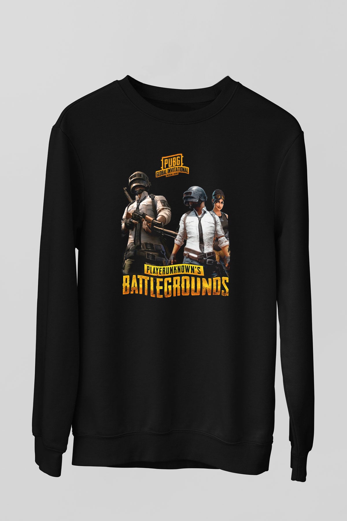 PUBG Siyah Unisex Sweatshirt