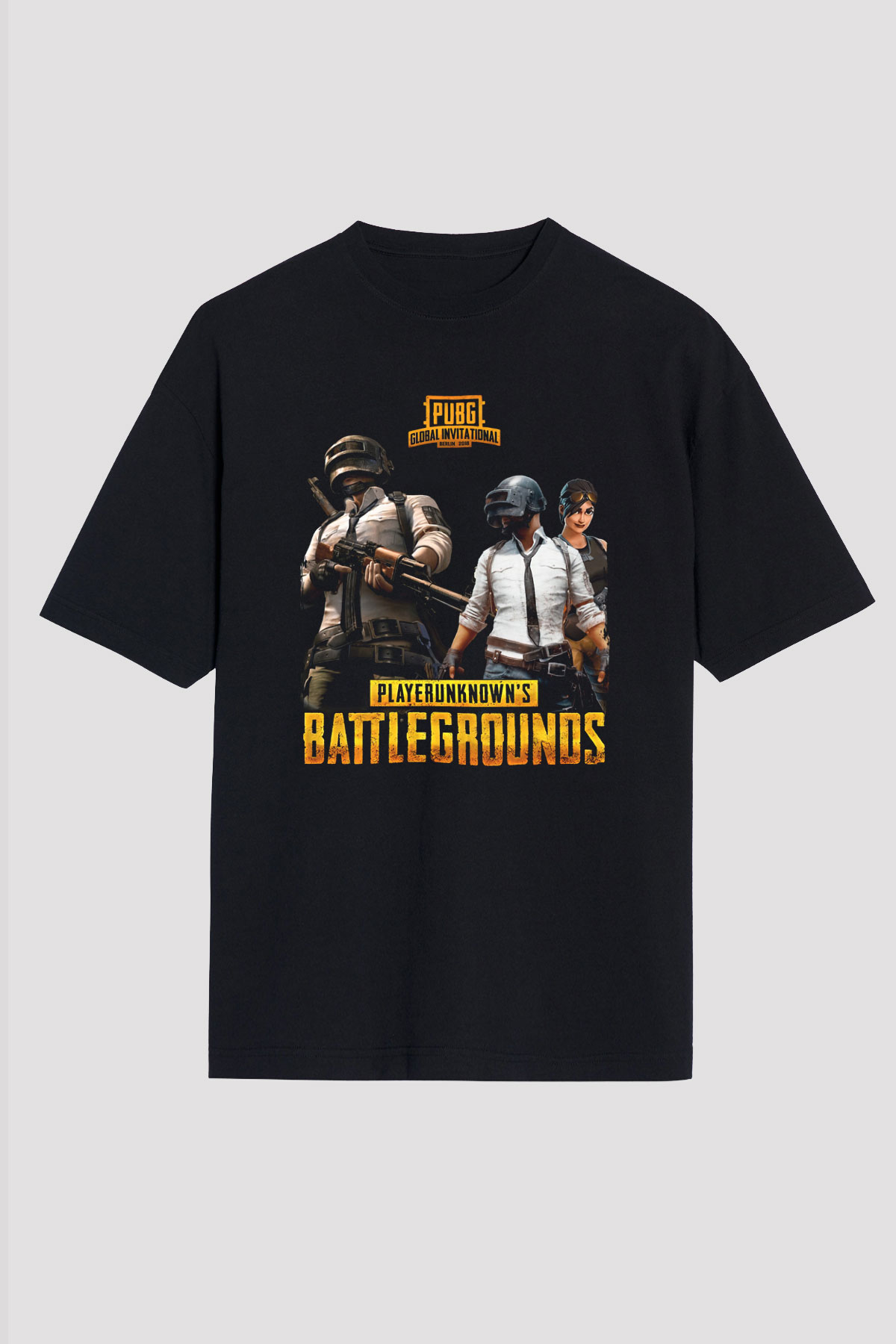 PUBG Siyah Unisex Tişört T-Shirt