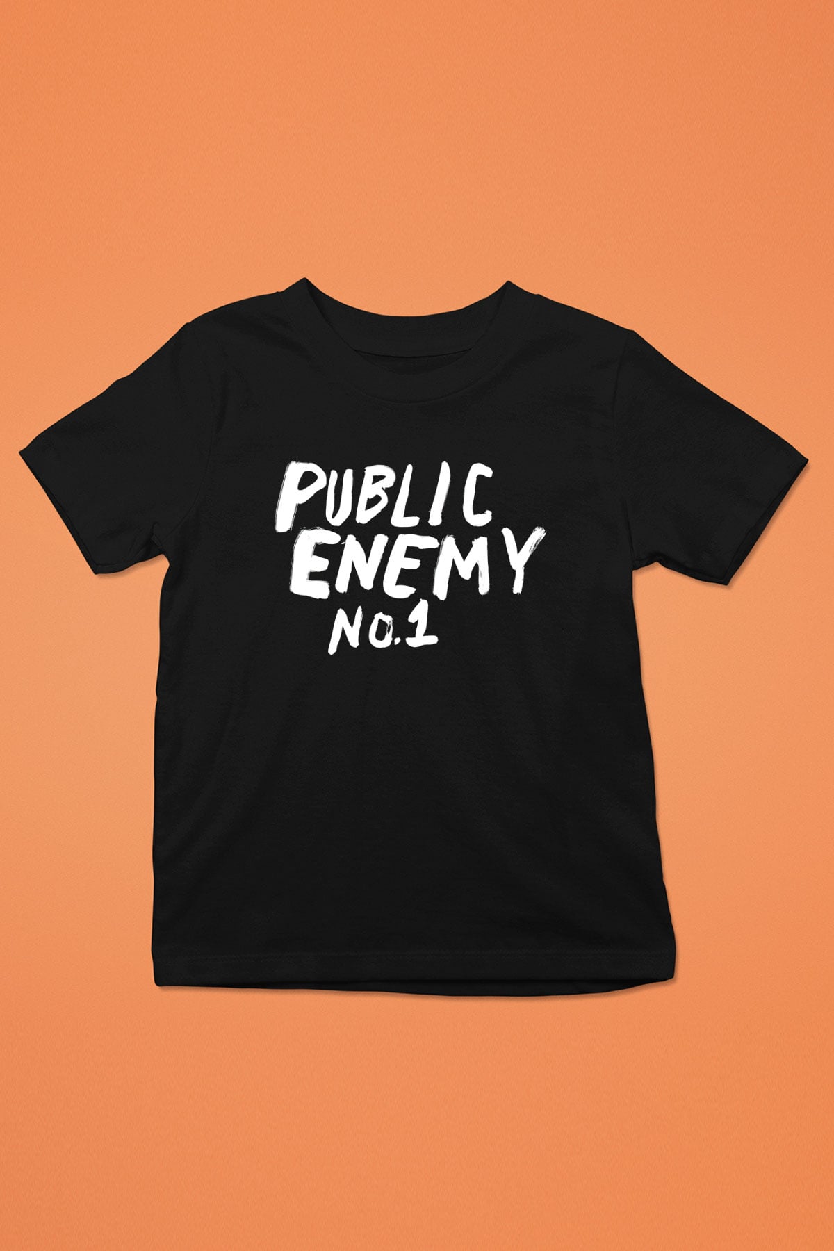 Public Enemy Baskılı Siyah Unisex Çocuk Tişört