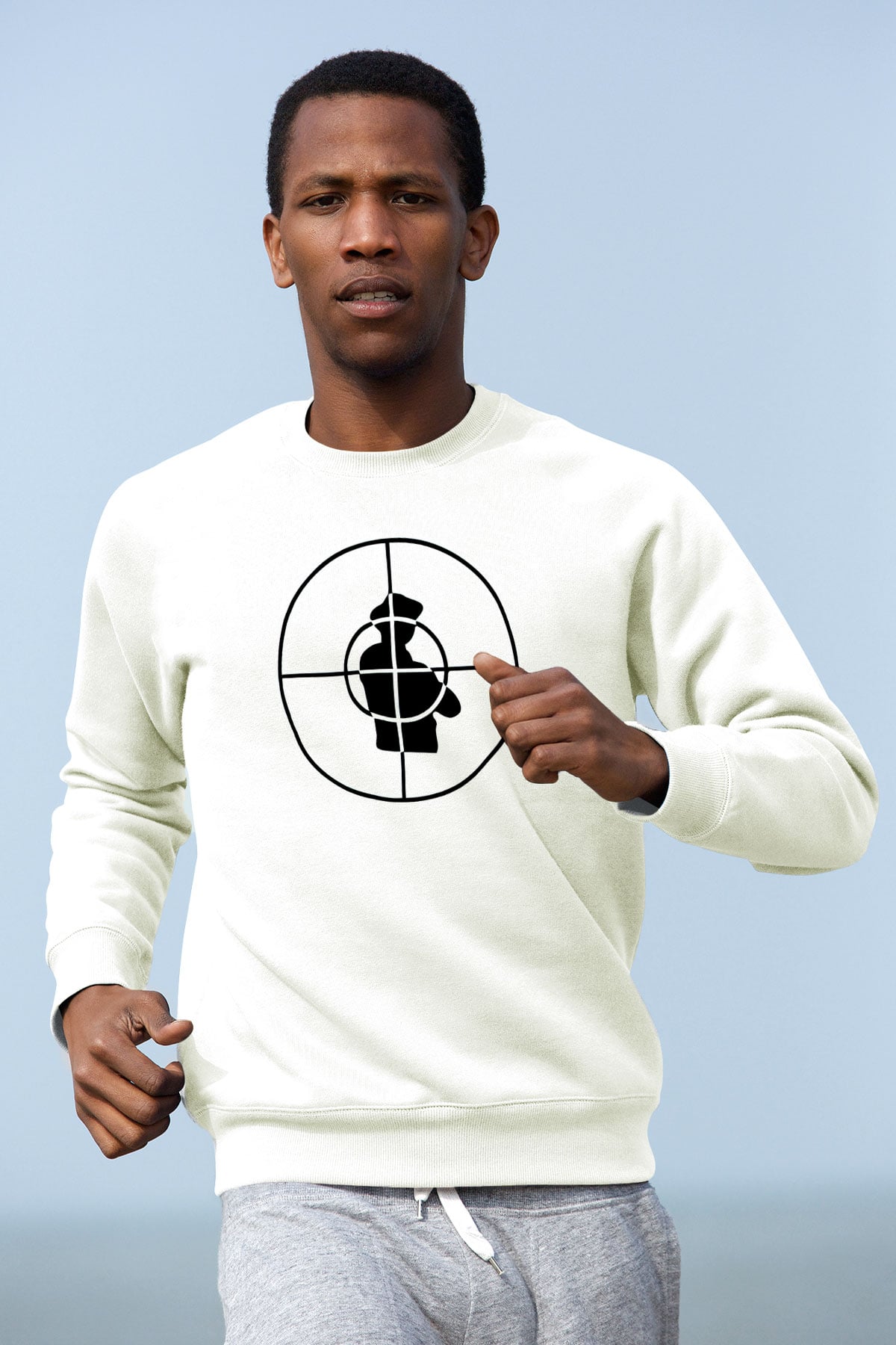 Public Enemy Beyaz Unisex Sweatshirt