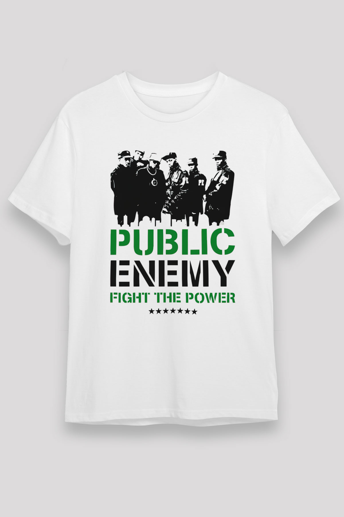 Public Enemy Beyaz Unisex Tişört T-Shirt - TişörtFabrikası