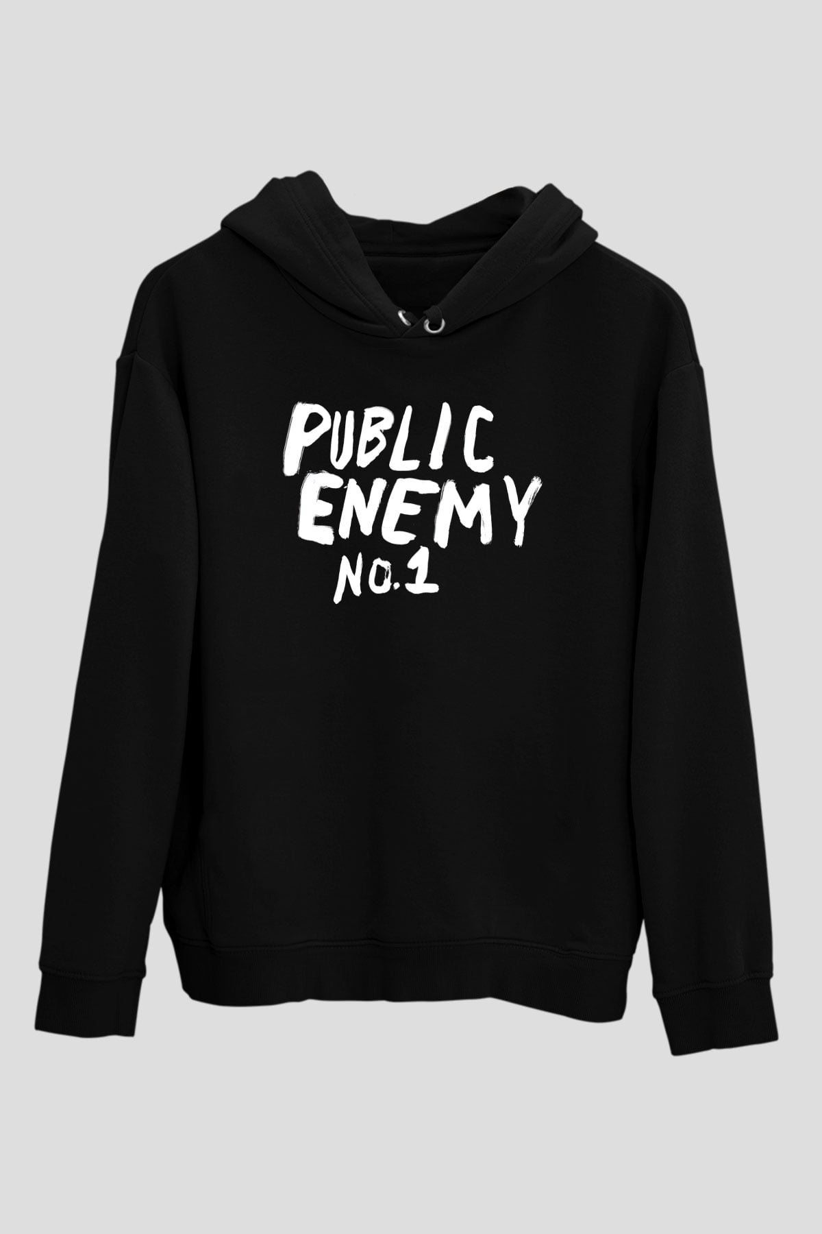 Public Enemy Siyah Unisex Hoodie
