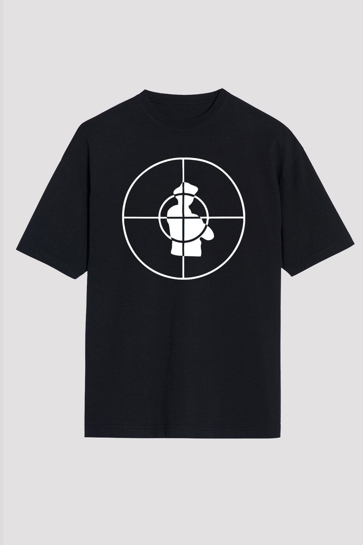 Public Enemy Siyah Unisex Oversize Tişört T-Shirt