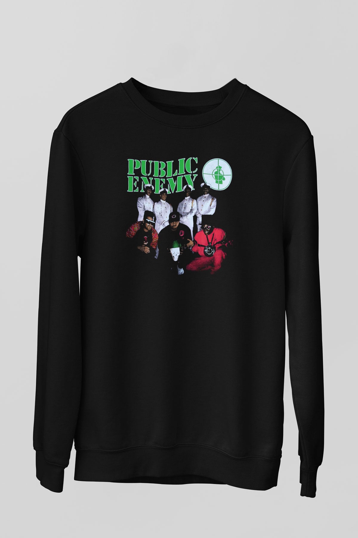 Public Enemy Siyah Unisex Sweatshirt