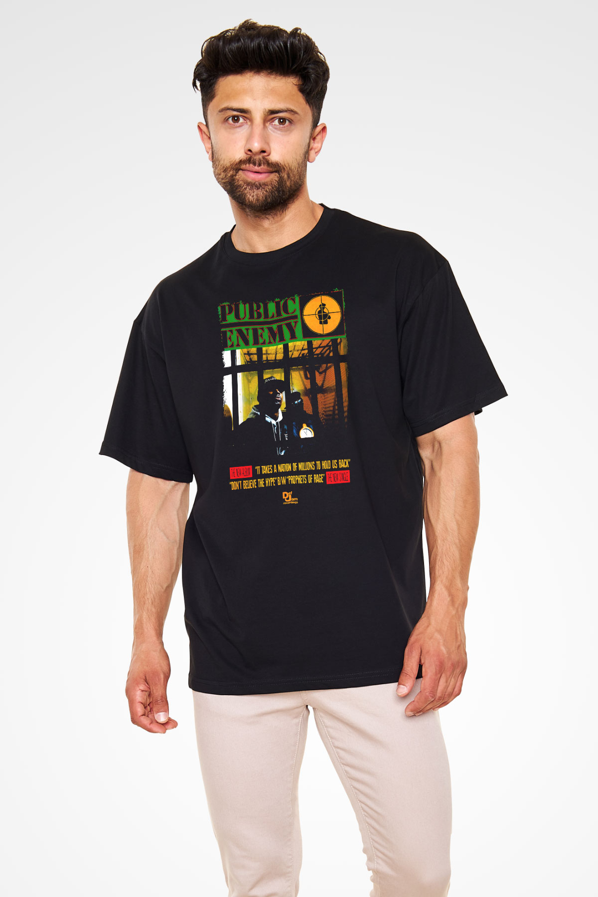 Public Enemy Siyah Unisex Tişört T-Shirt - TişörtFabrikası
