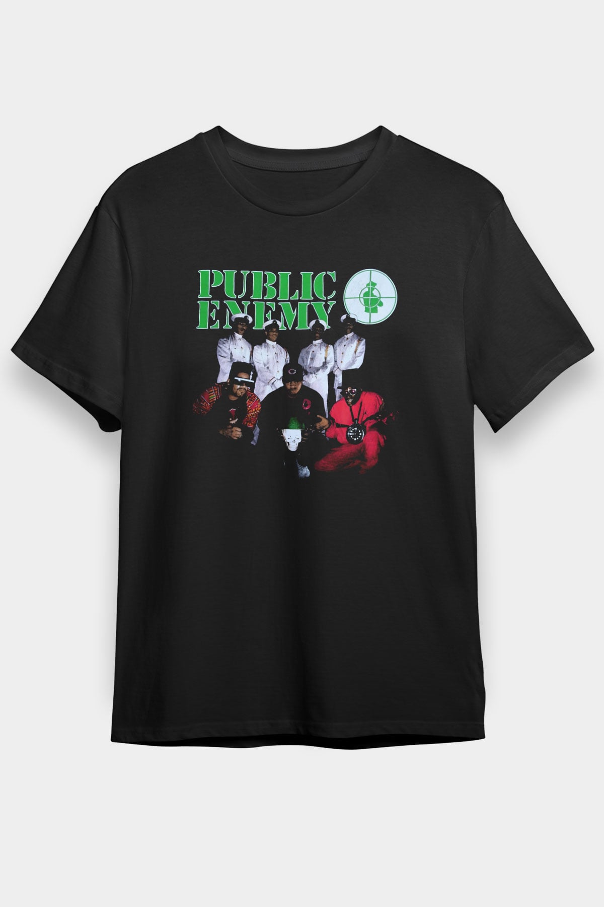 Public Enemy Siyah Unisex Tişört T-Shirt - TişörtFabrikası