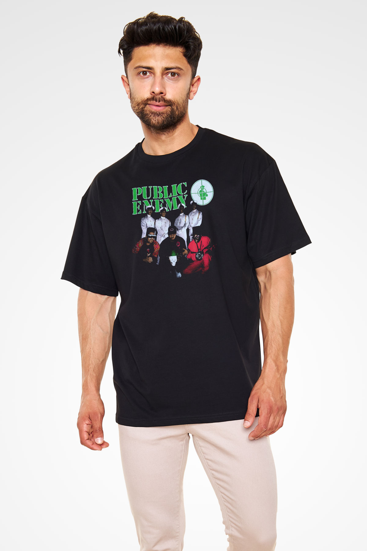 Public Enemy Siyah Unisex Tişört T-Shirt - TişörtFabrikası