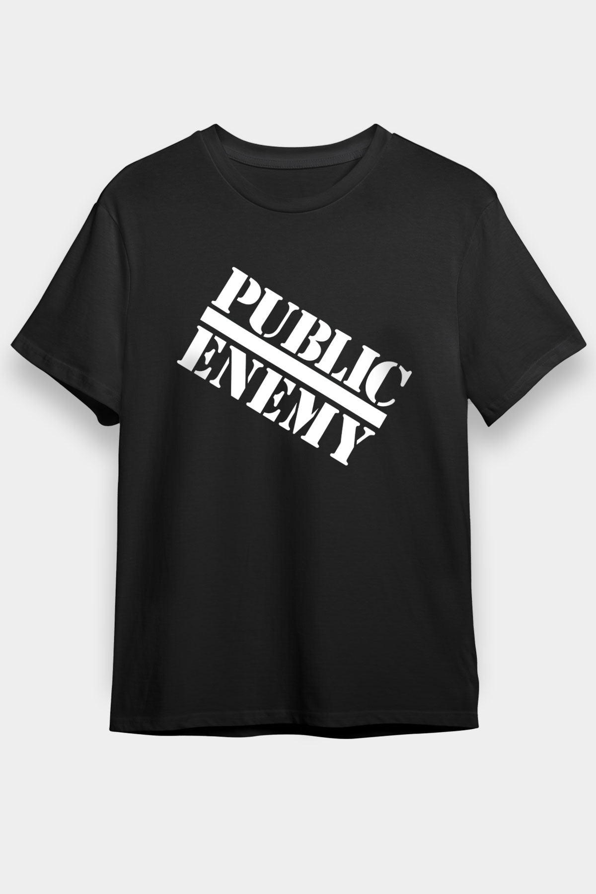 Public Enemy Siyah Unisex Tişört T-Shirt - TişörtFabrikası