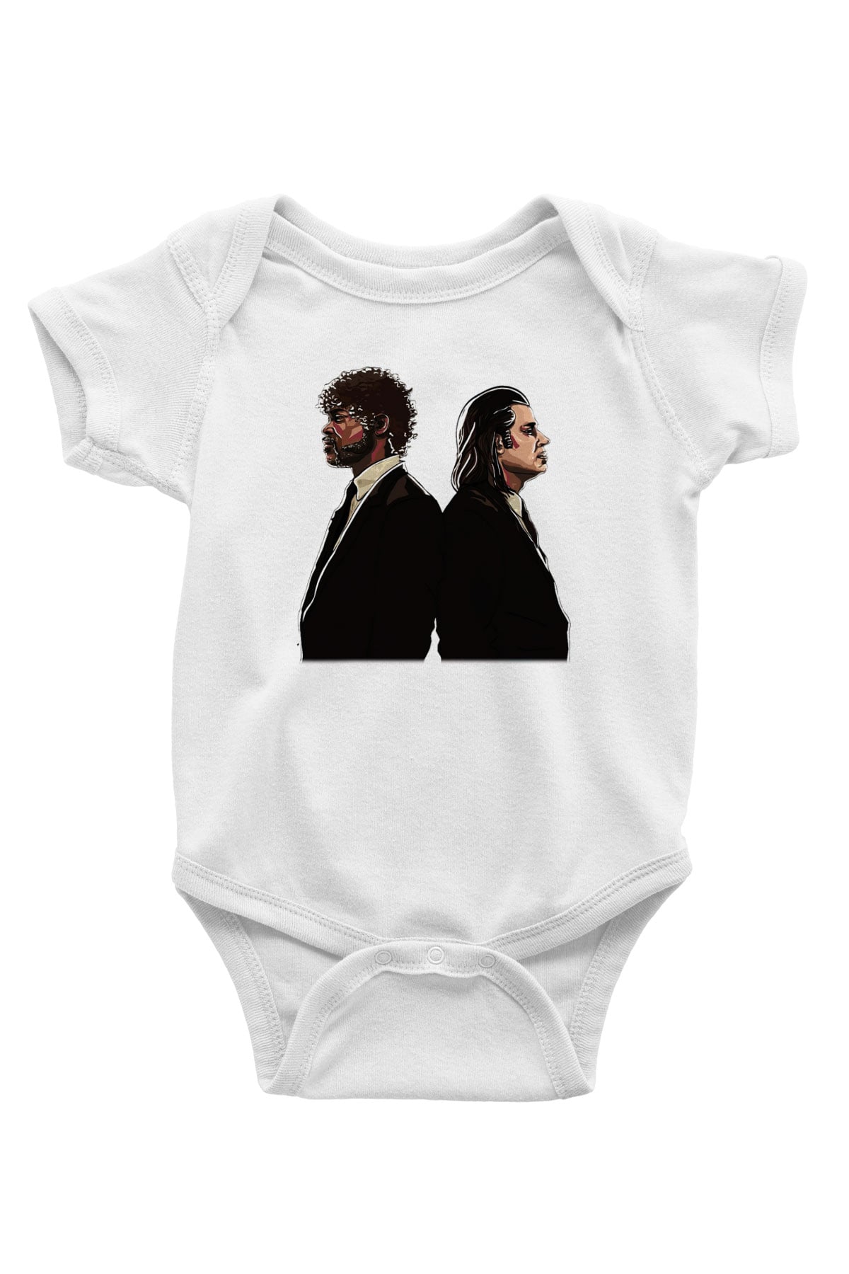Pulp Fiction Baskılı Beyaz Unisex Bebek Body - Zıbın