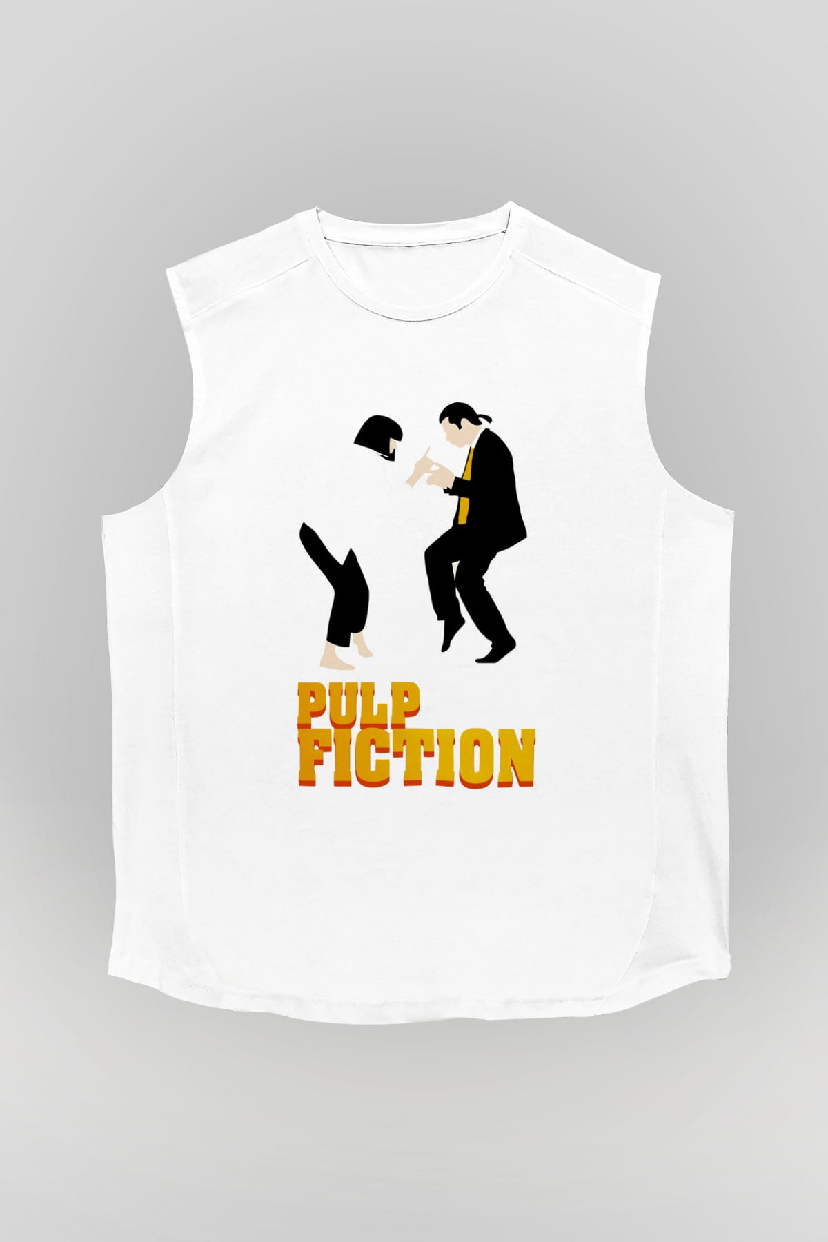 Pulp Fiction Beyaz Unisex Kolsuz Tişört