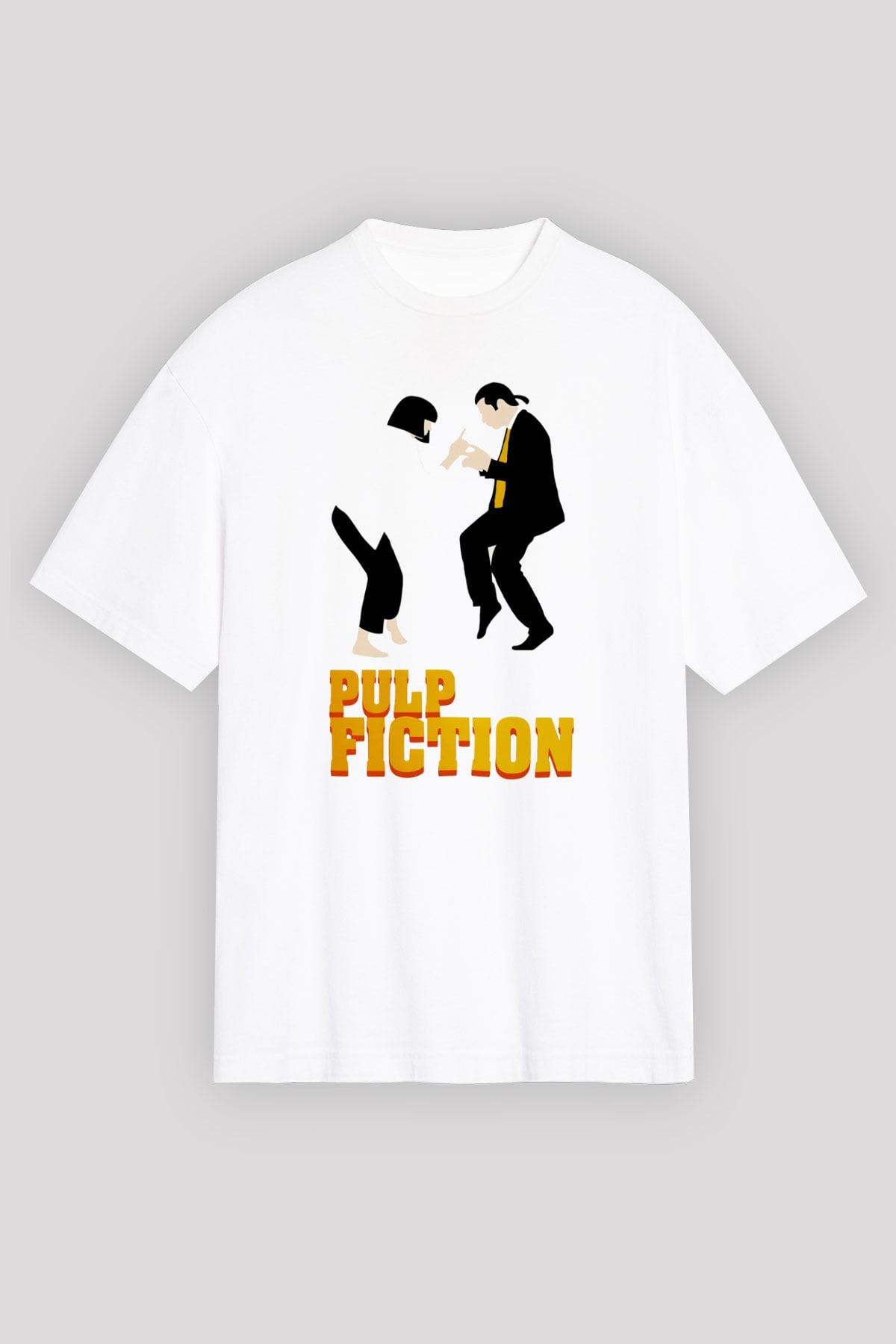 Pulp Fiction Beyaz Unisex Oversize Tişört T-Shirt