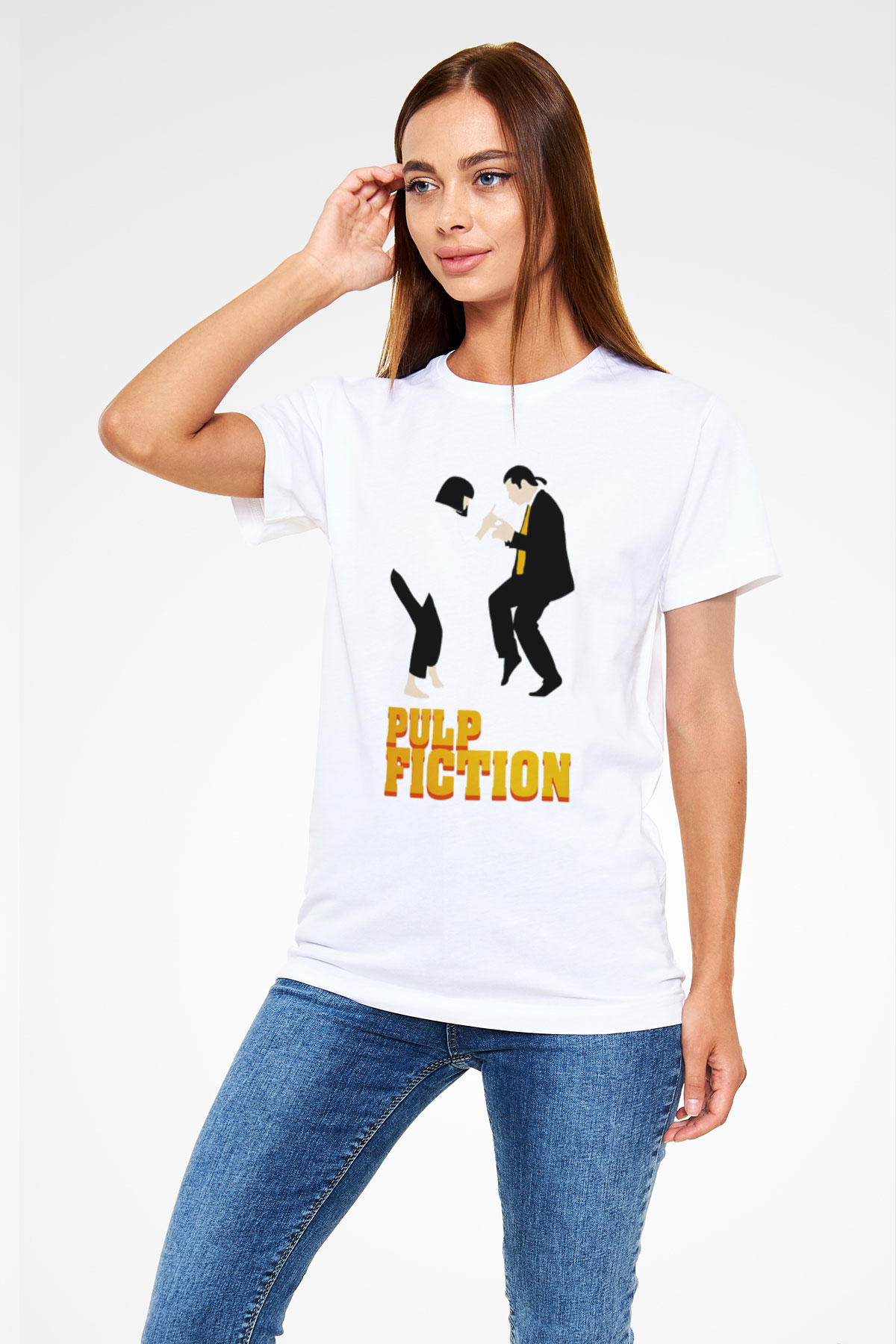 Pulp Fiction Beyaz Unisex Tişört T-Shirt