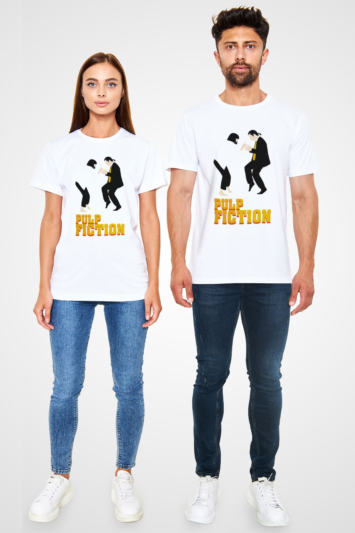 Pulp Fiction Beyaz Unisex Tişört T-Shirt