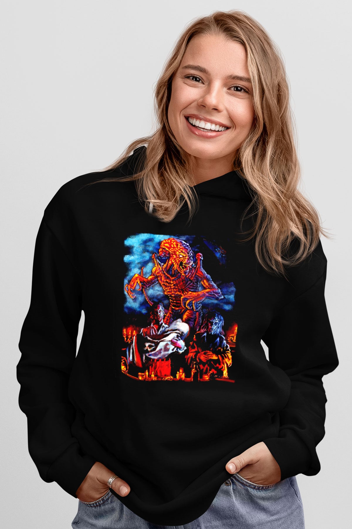 Pumpkinhead Siyah Unisex Kapüşonlu Sweatshirt