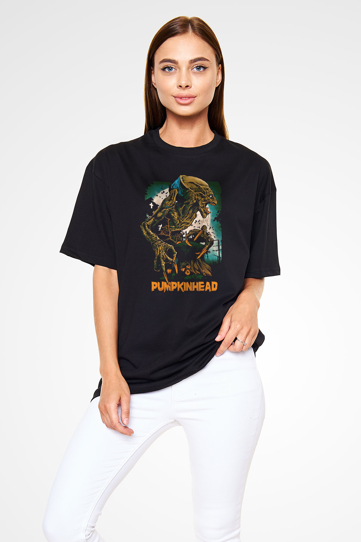 Pumpkinhead Siyah Unisex Oversize Tişört