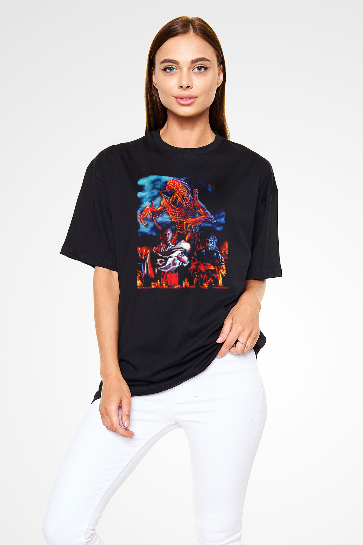 Pumpkinhead Siyah Unisex Oversize Tişört