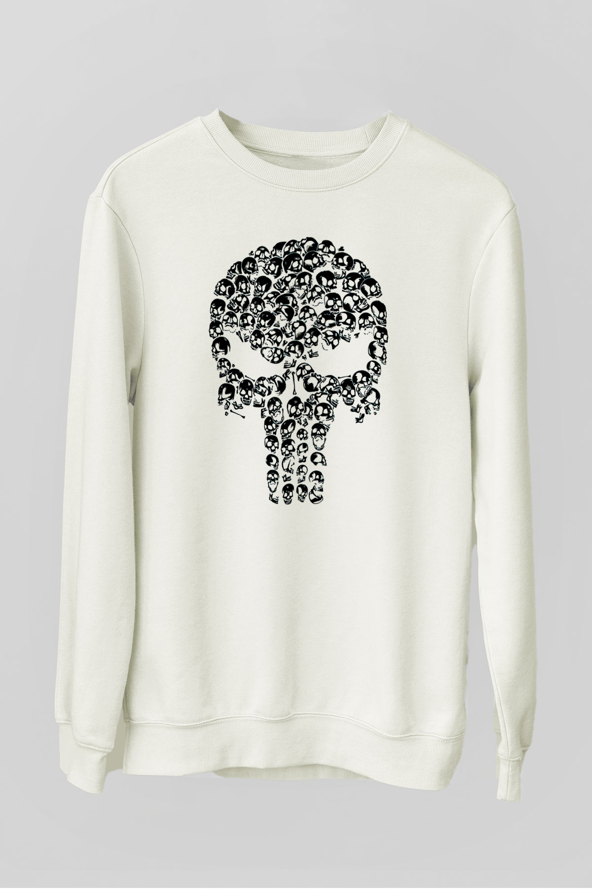 Punisher Beyaz Unisex Sweatshirt