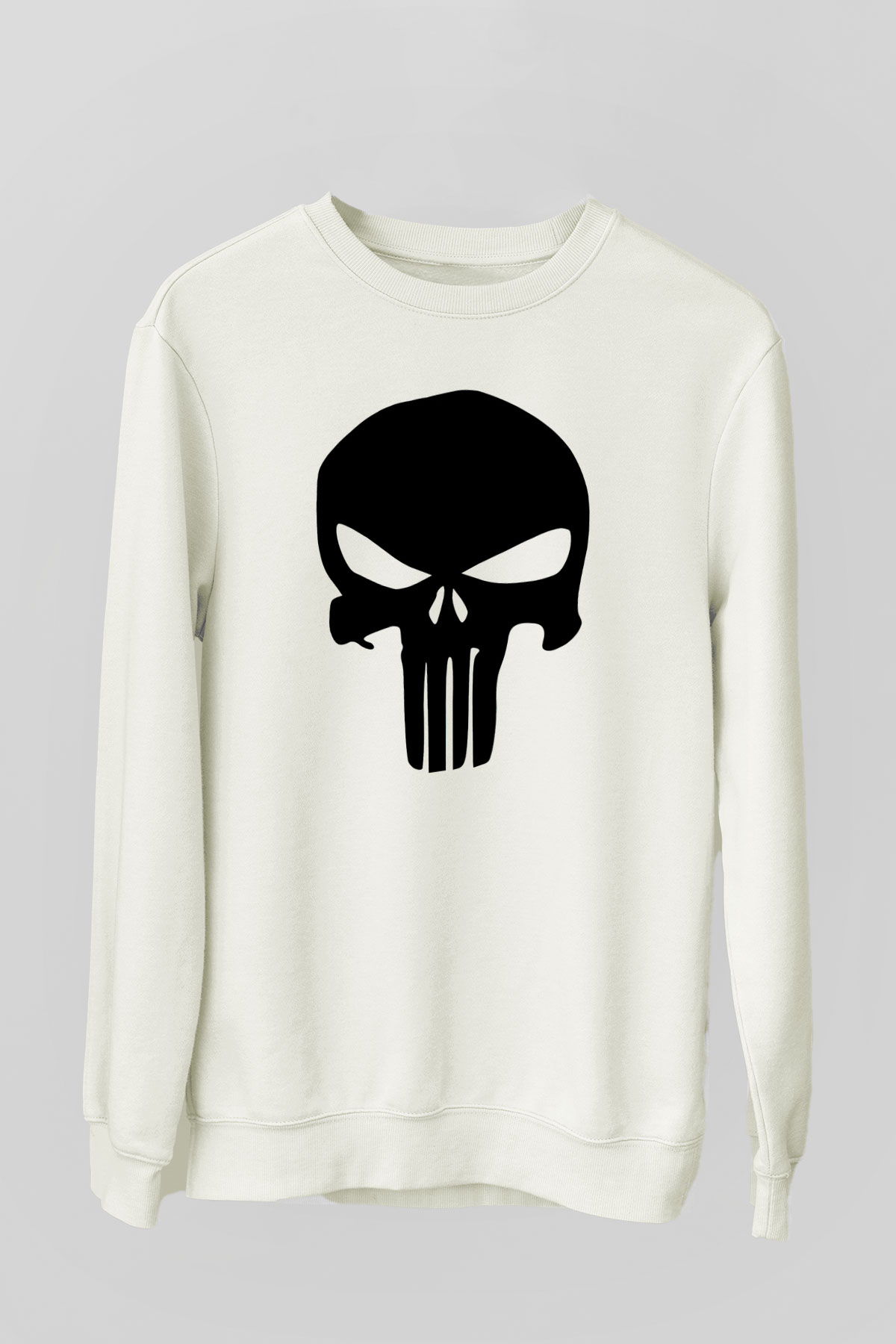 Punisher Beyaz Unisex Sweatshirt