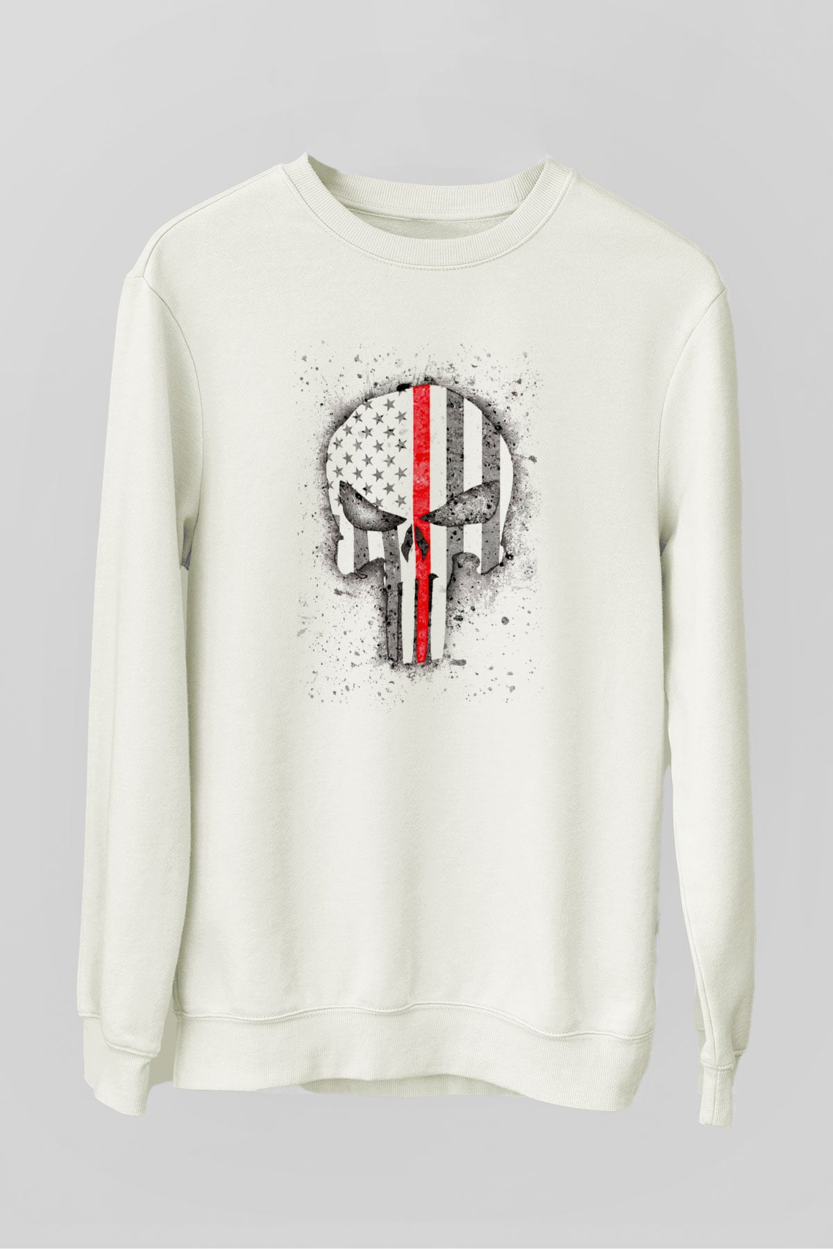 Punisher Beyaz Unisex Sweatshirt
