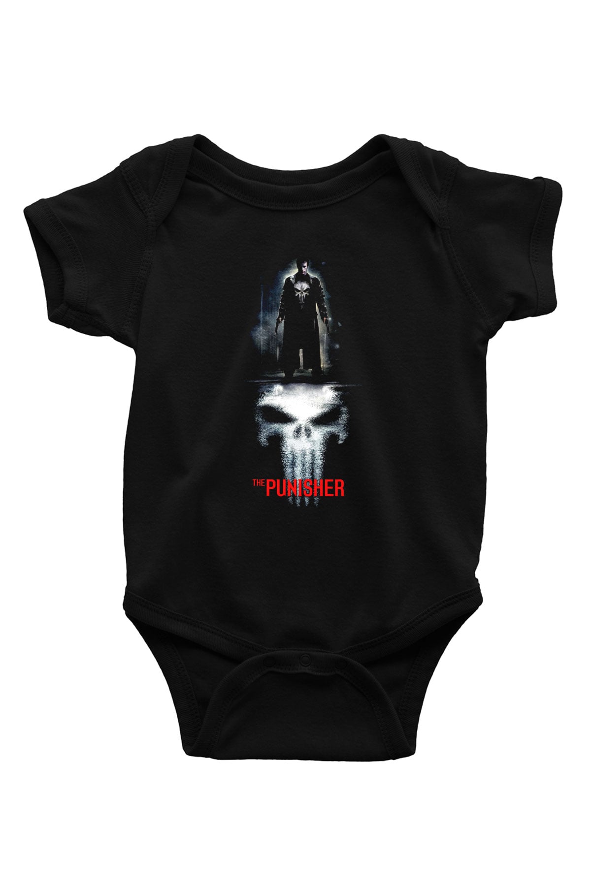 Punisher Siyah Bebek Body - Zıbın