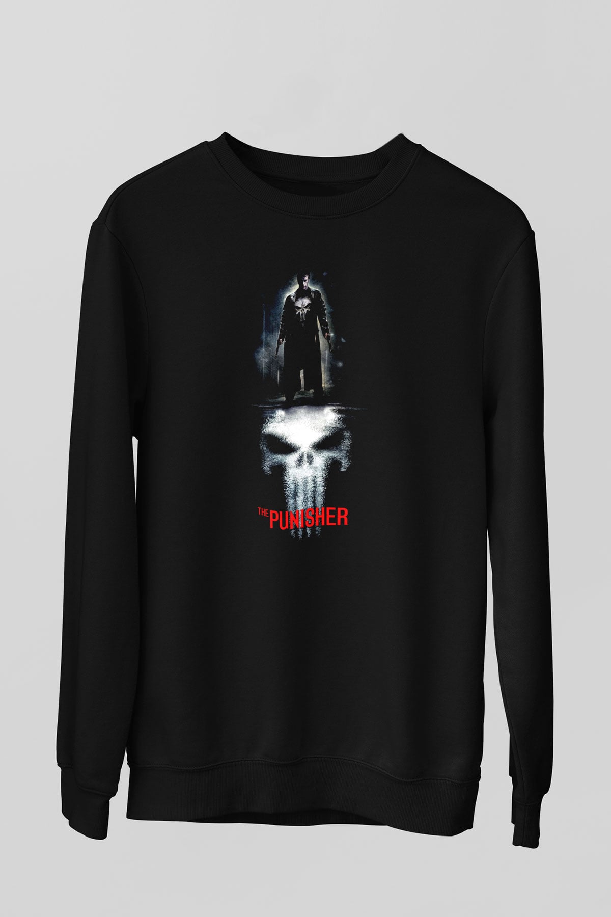 Punisher Siyah Unisex Sweatshirt