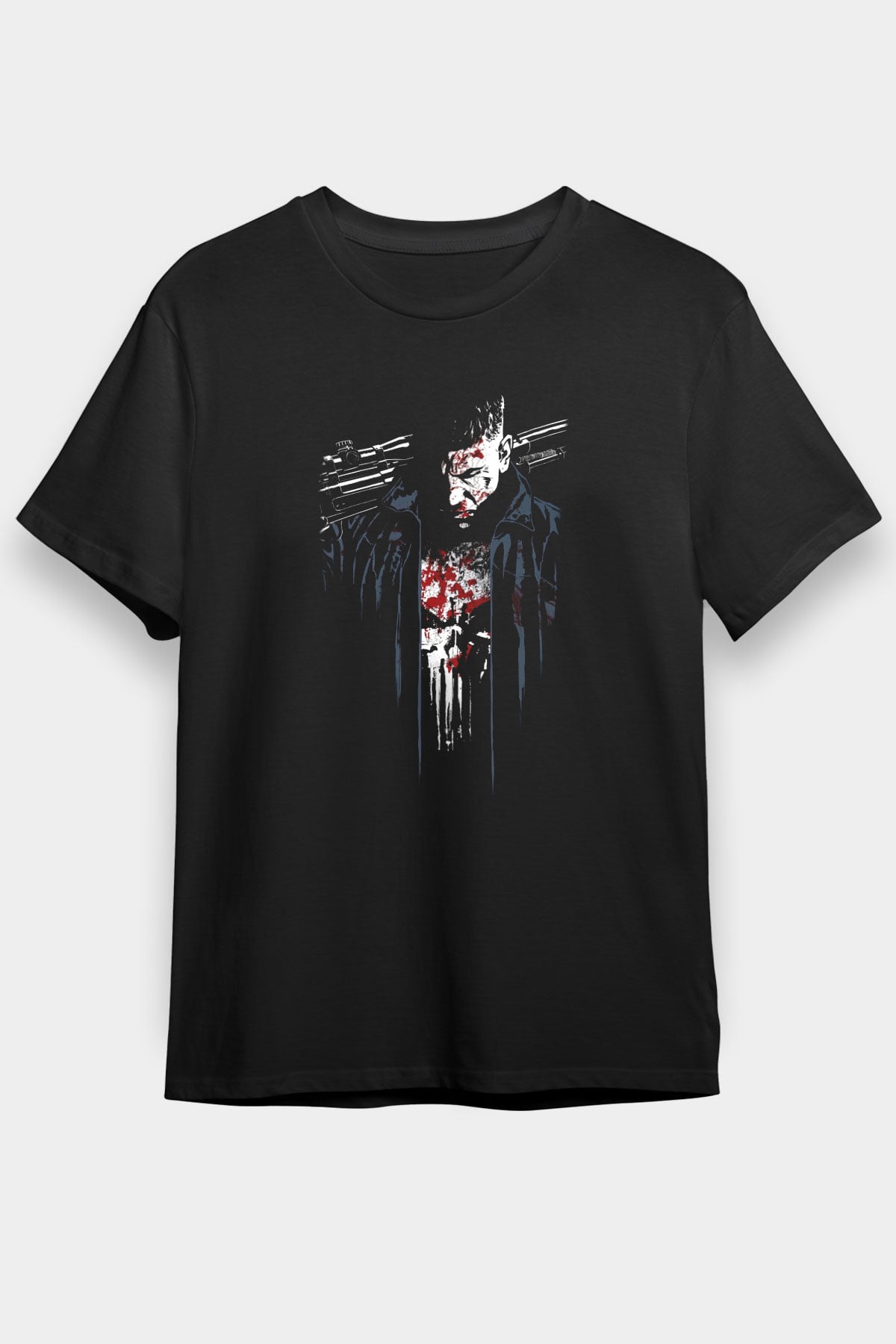 Punisher Siyah Unisex Tişört T-Shirt