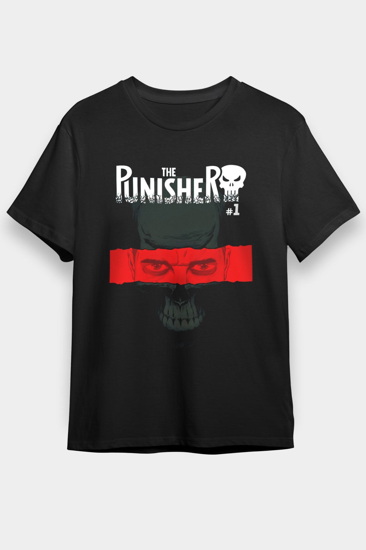 Punisher Siyah Unisex Tişört T-Shirt