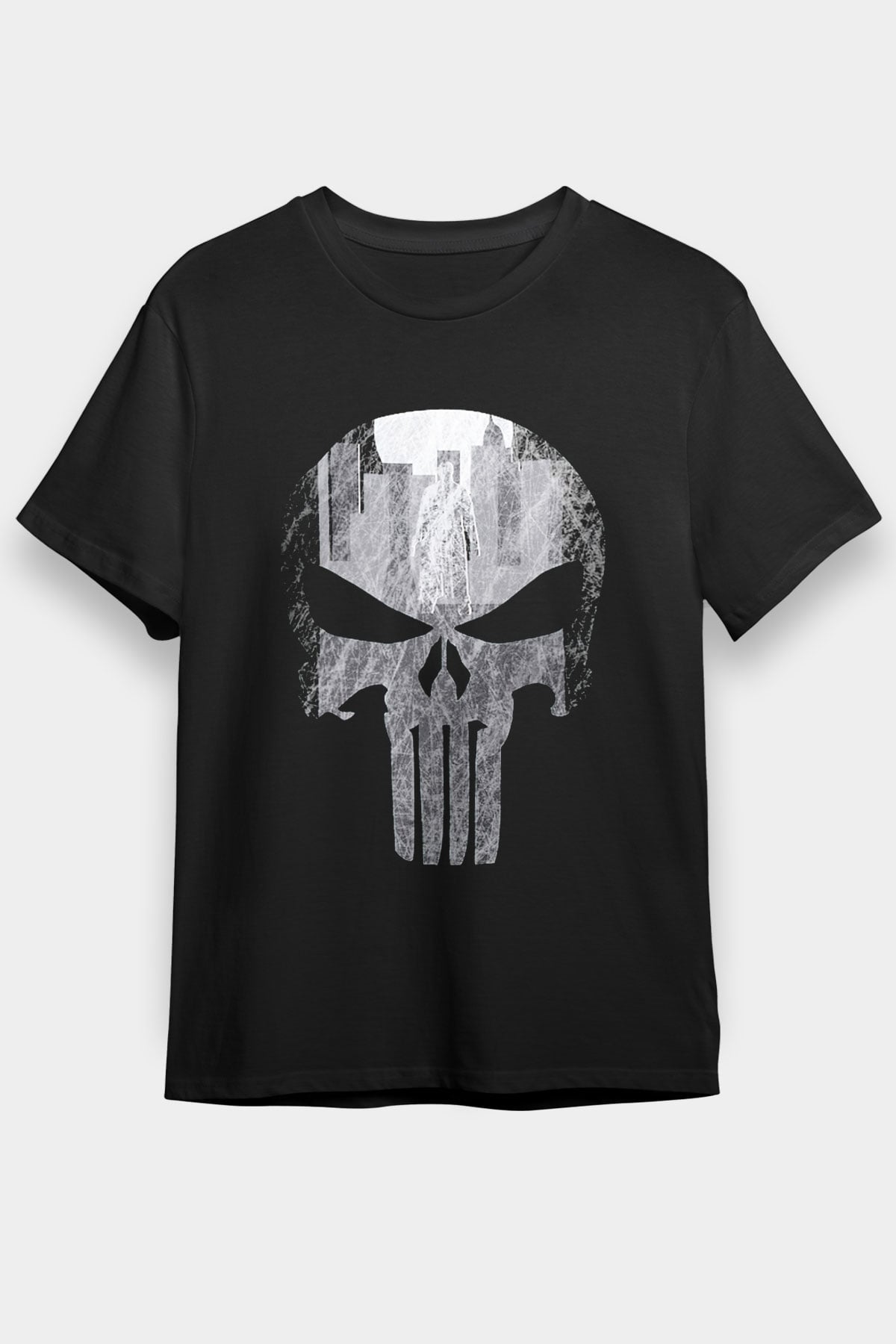 Punisher Siyah Unisex Tişört T-Shirt