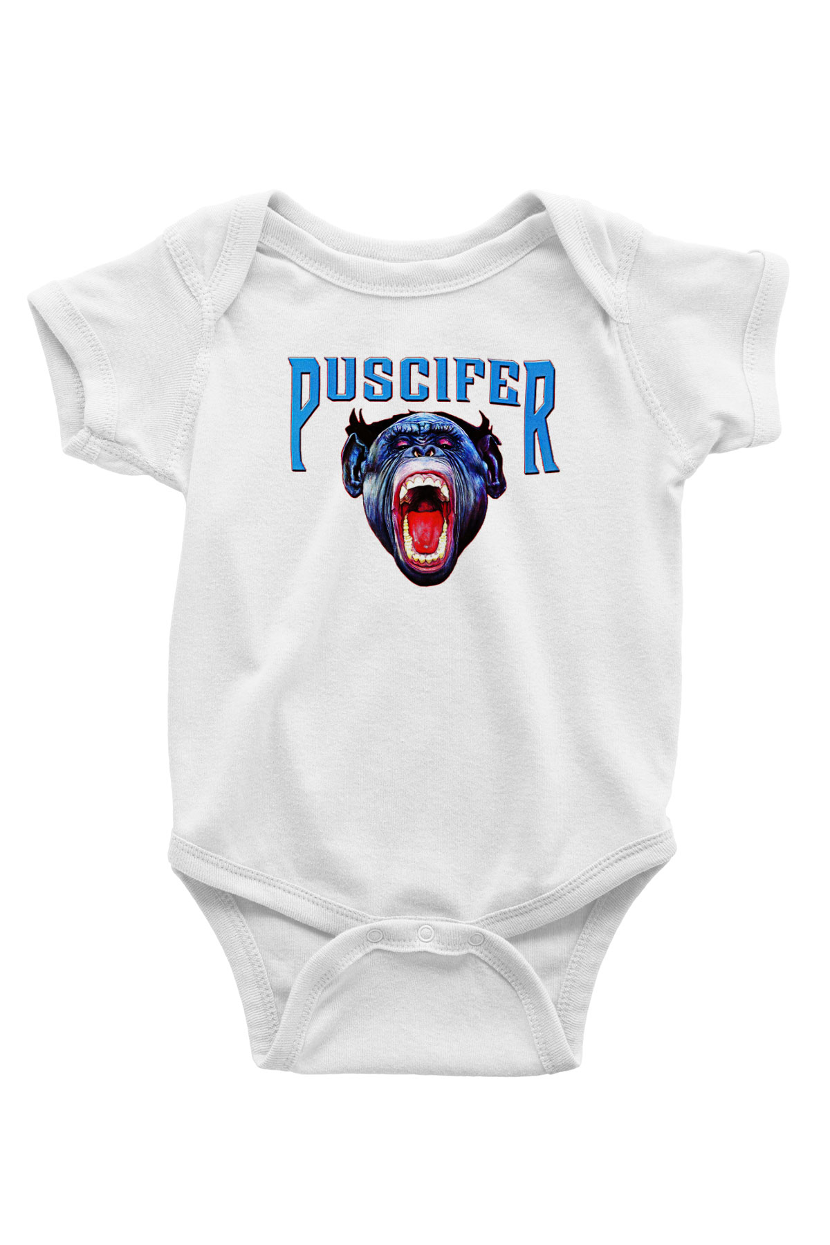 Puscifer Baskılı Beyaz Unisex Bebek Body - Zıbın