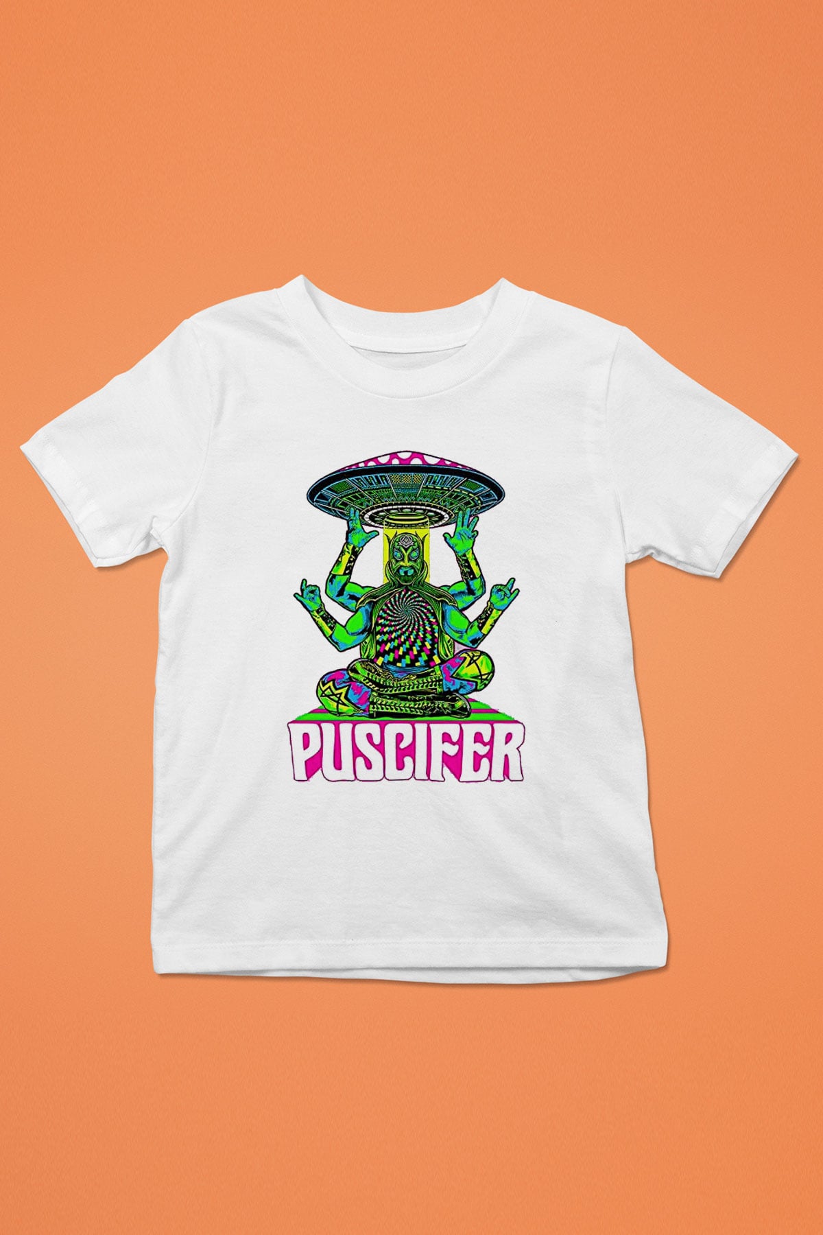 Puscifer Baskılı Beyaz Unisex Beyaz Çocuk Tişört - Tshirt