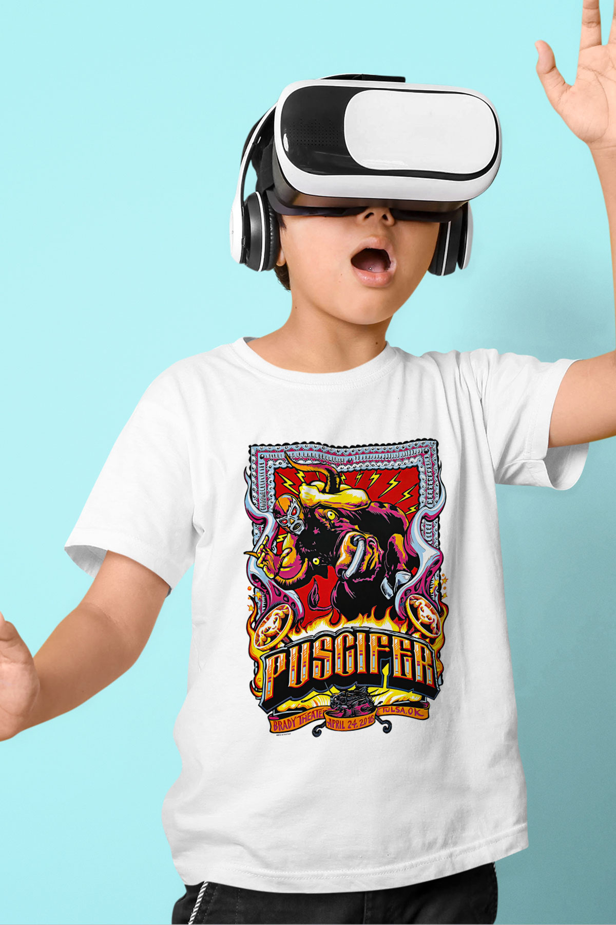 Puscifer Baskılı Beyaz Unisex Beyaz Çocuk Tişört - Tshirt
