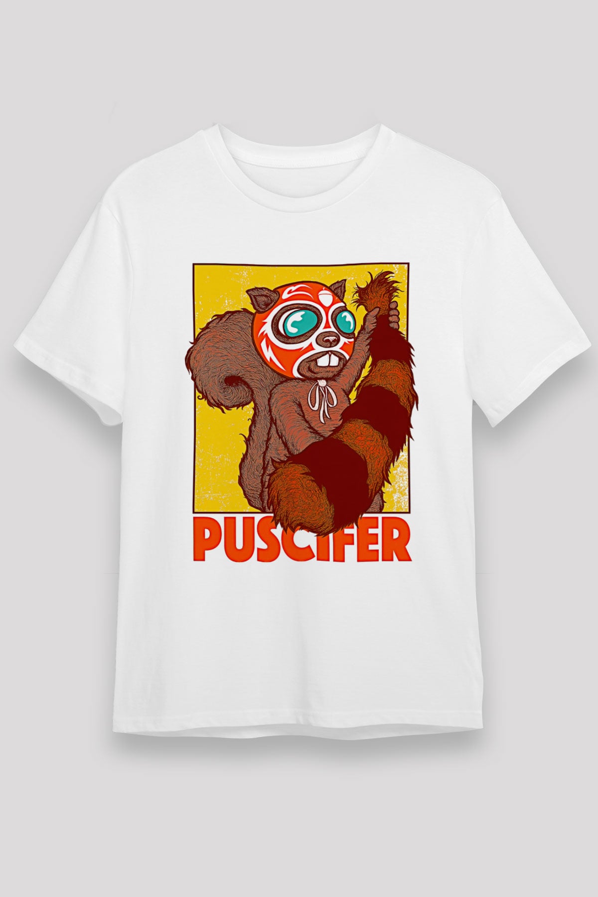 Puscifer Baskılı Unisex Beyaz Tişört - Tshirt