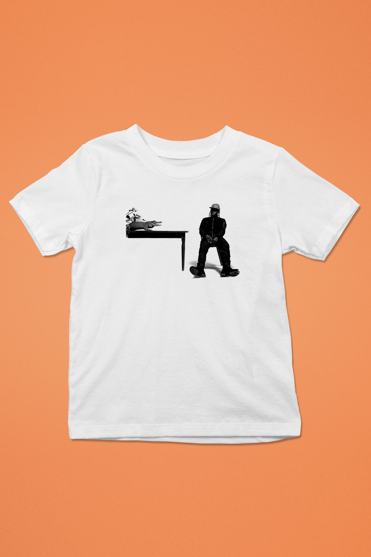 Pusha T Baskılı Beyaz Unisex Beyaz Çocuk Tişört - Tshirt