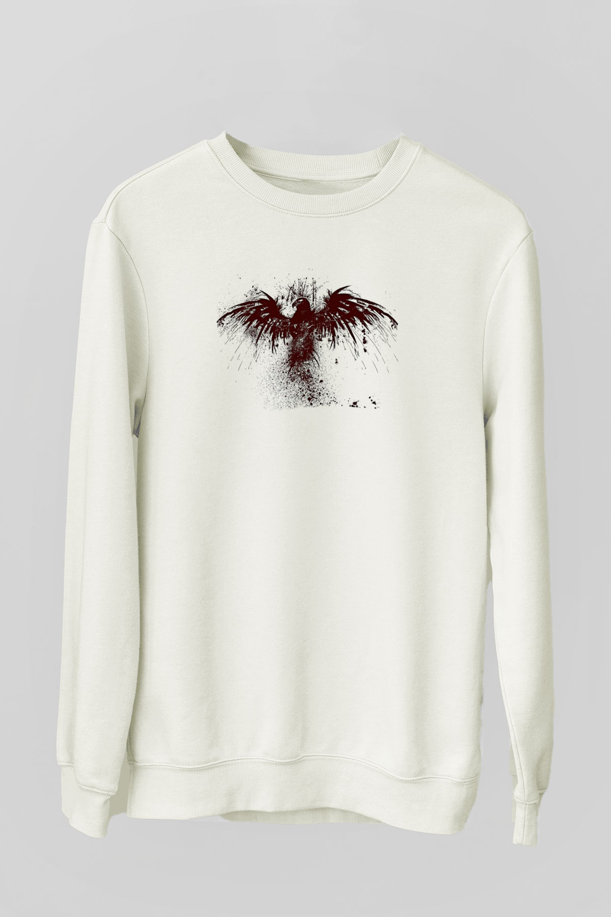 Pusha T Baskılı Beyaz Unisex Sweatshirt