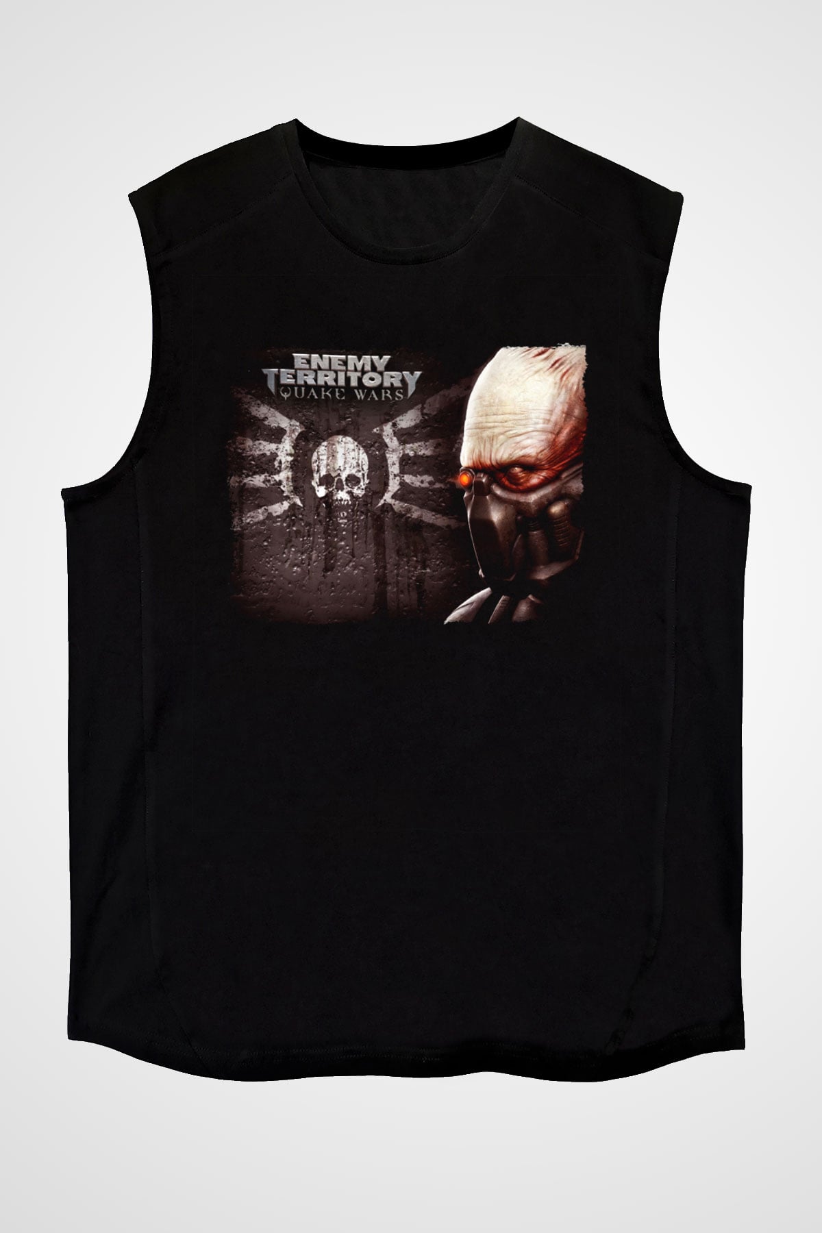 Quake Wars Siyah Unisex Kolsuz Tişört