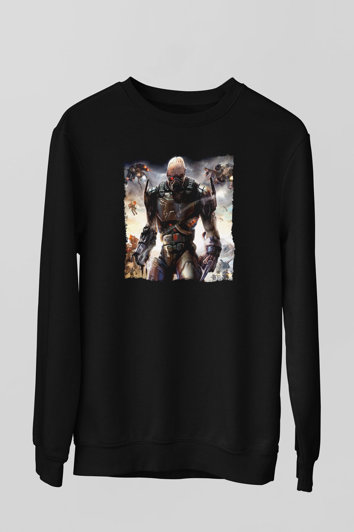 Quake Wars Siyah Unisex Sweatshirt