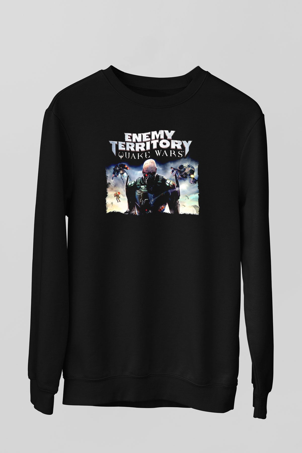 Quake Wars Siyah Unisex Sweatshirt