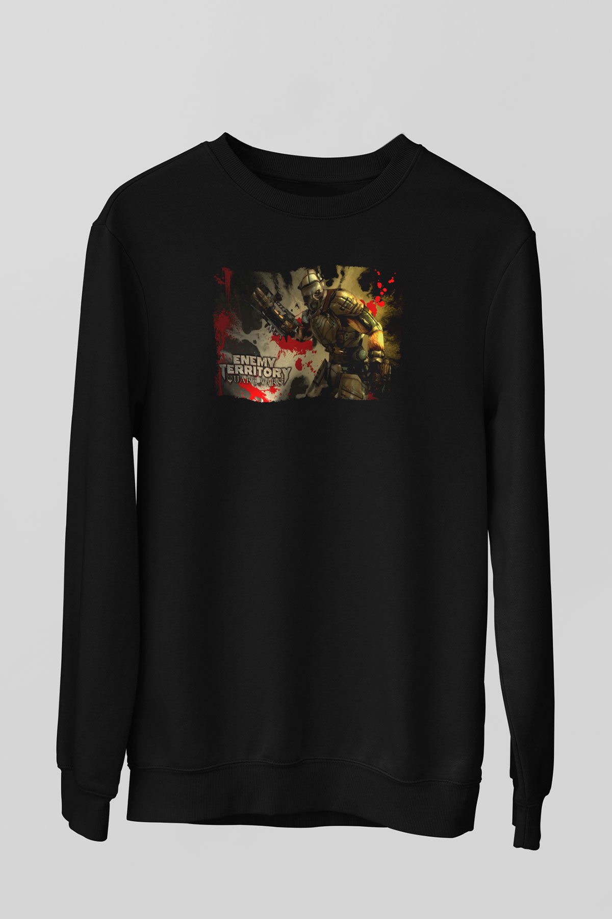 Quake Wars Siyah Unisex Sweatshirt