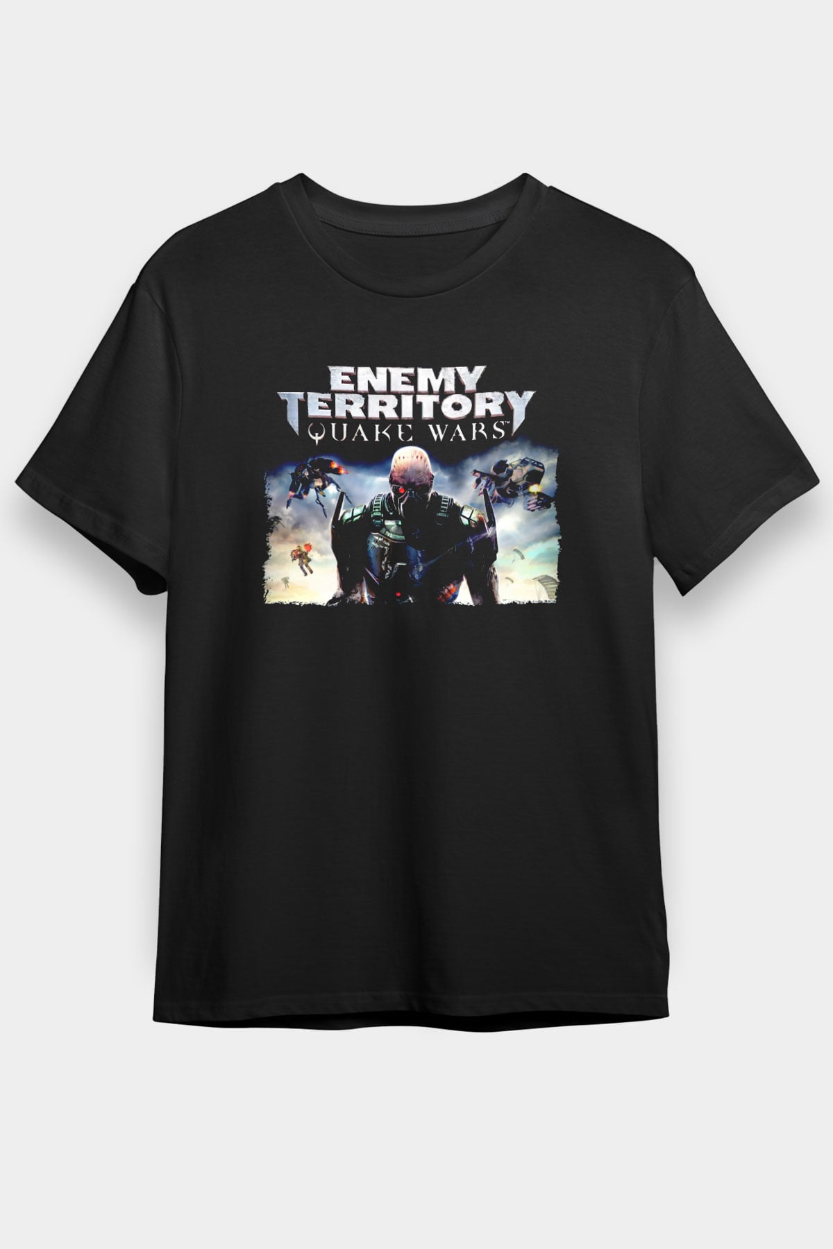 Quake Wars Siyah Unisex Tişört T-Shirt