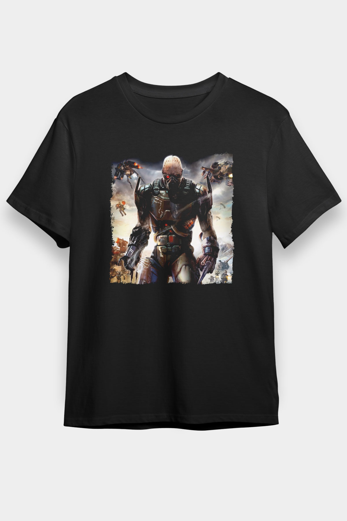 Quake Wars Siyah Unisex Tişört T-Shirt