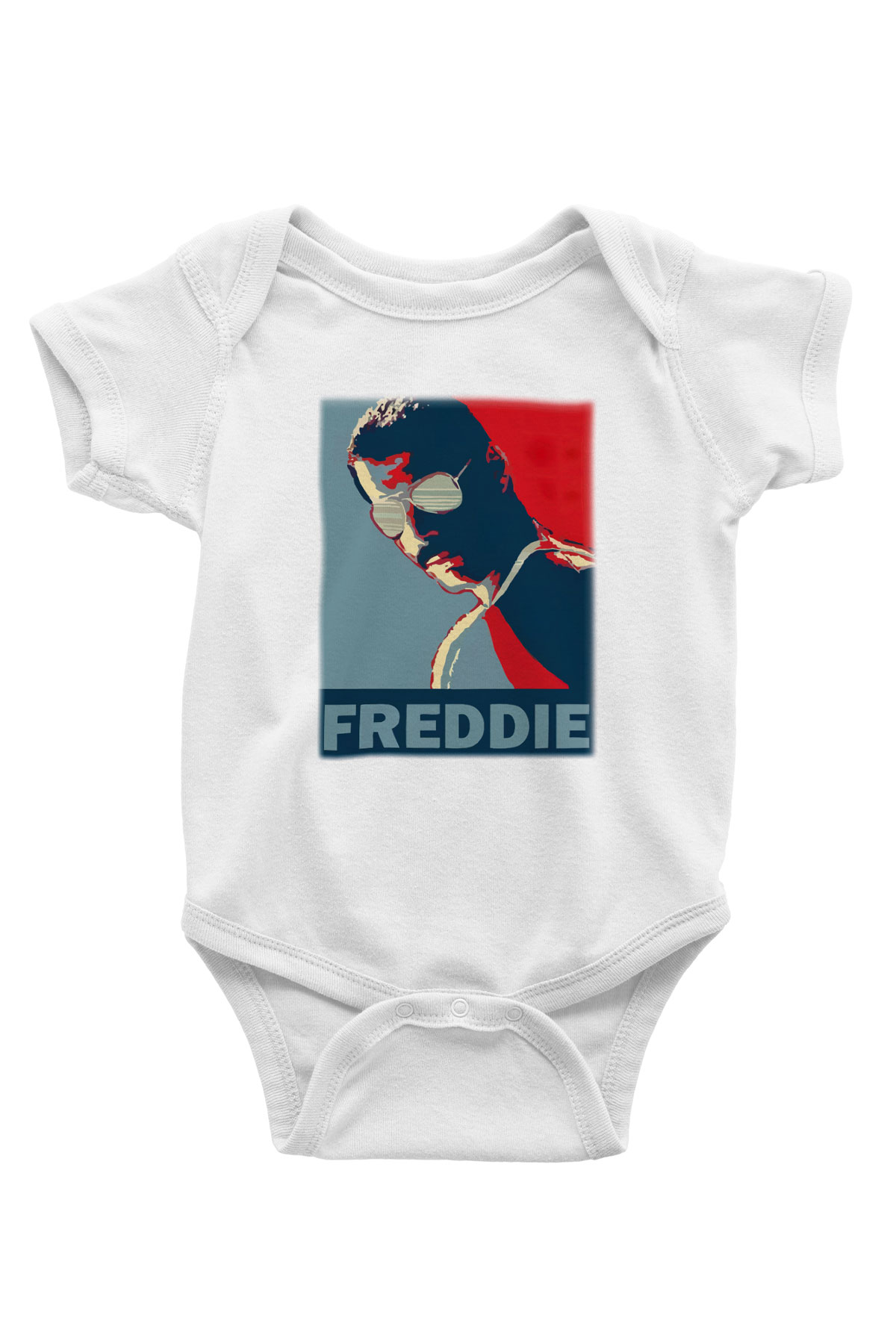 Queen Baskılı Beyaz Unisex Bebek Body - Zıbın
